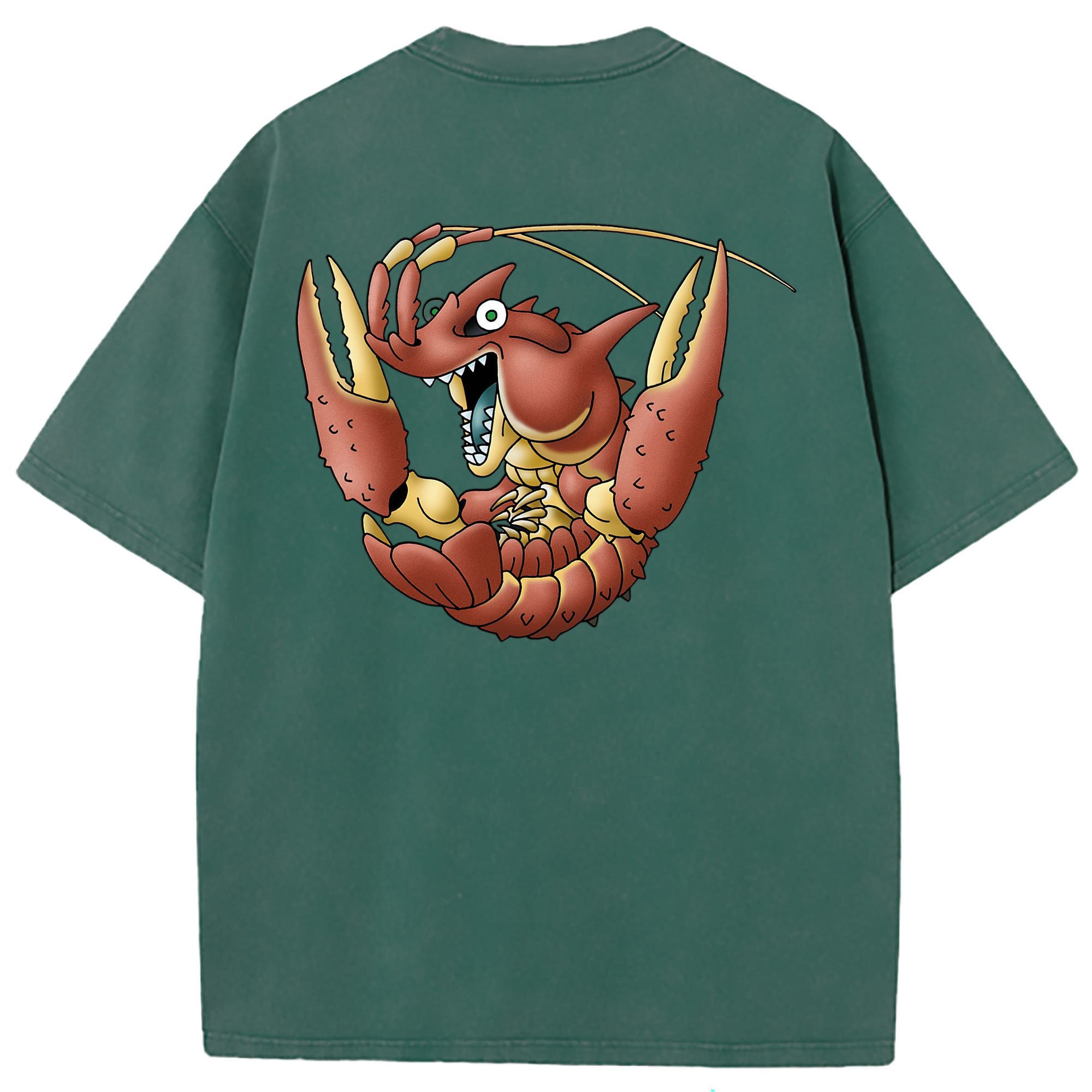 （画像用） ドラゴンクエスト Doragon Kuesuto Dragon Quest 綿100% ヴィンテージ風 半袖Tシャツ（背面プリント）